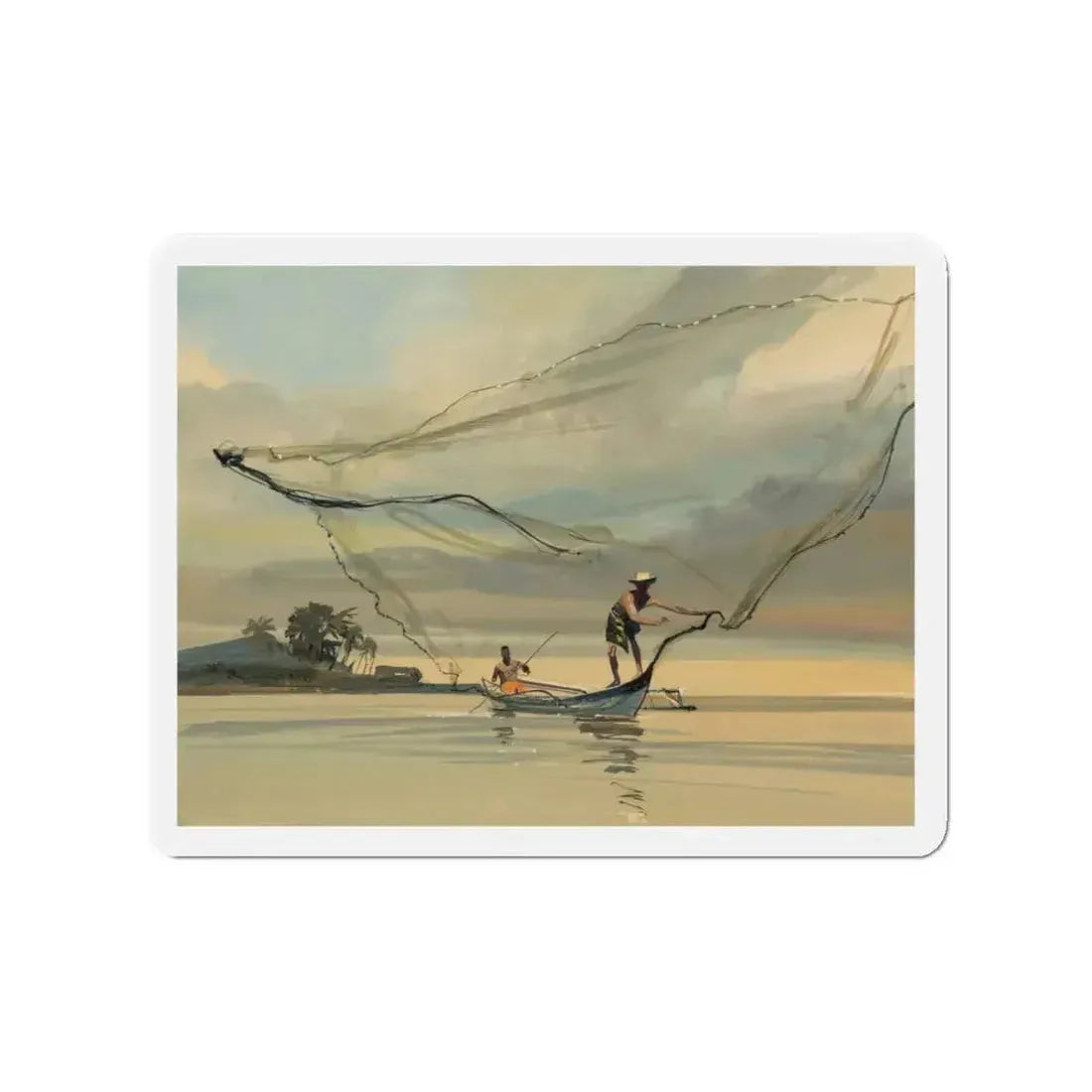 Group of Six Calendar illustrations (4), 1970-78 (Magazine Illustration) Refrigerator Magnet 3 Inch Die-Cut - The Sticker Space