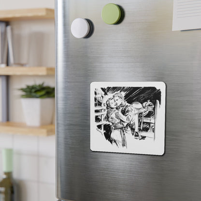 Group of six interior pulp illustrations (1) (Magazine Illustration) Refrigerator Magnet