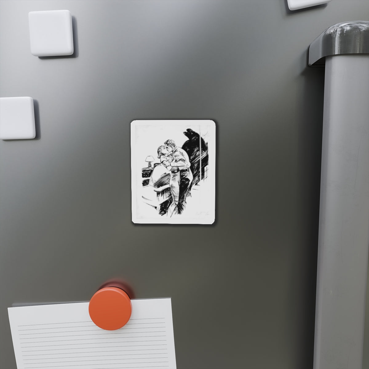 Group of six interior pulp illustrations (2) (Magazine Illustration) Refrigerator Magnet