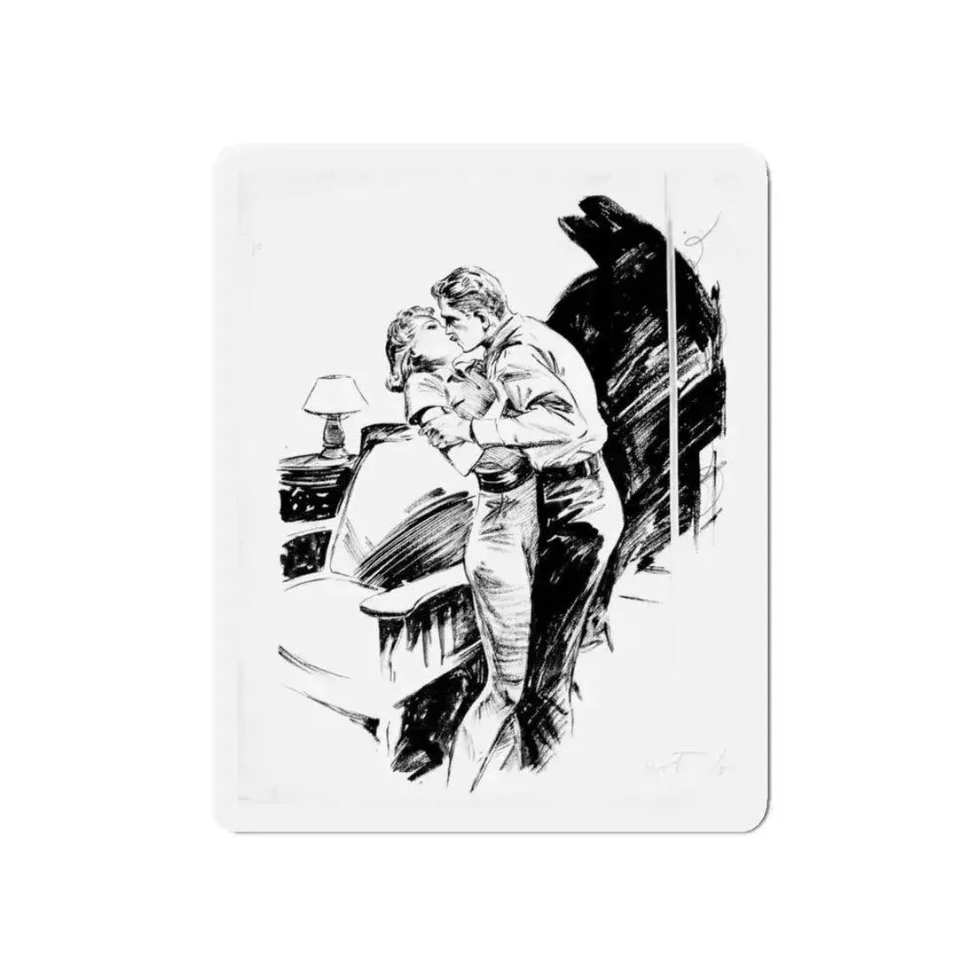 Group of six interior pulp illustrations (2) (Magazine Illustration) Refrigerator Magnet 5 Inch - The Sticker Space