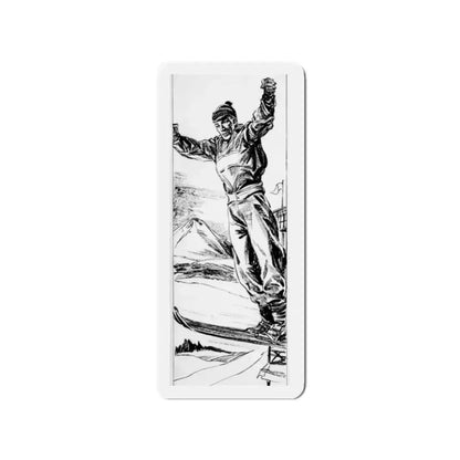 Group of six interior pulp illustrations (3) (Magazine Illustration) Refrigerator Magnet 2 Inch - The Sticker Space