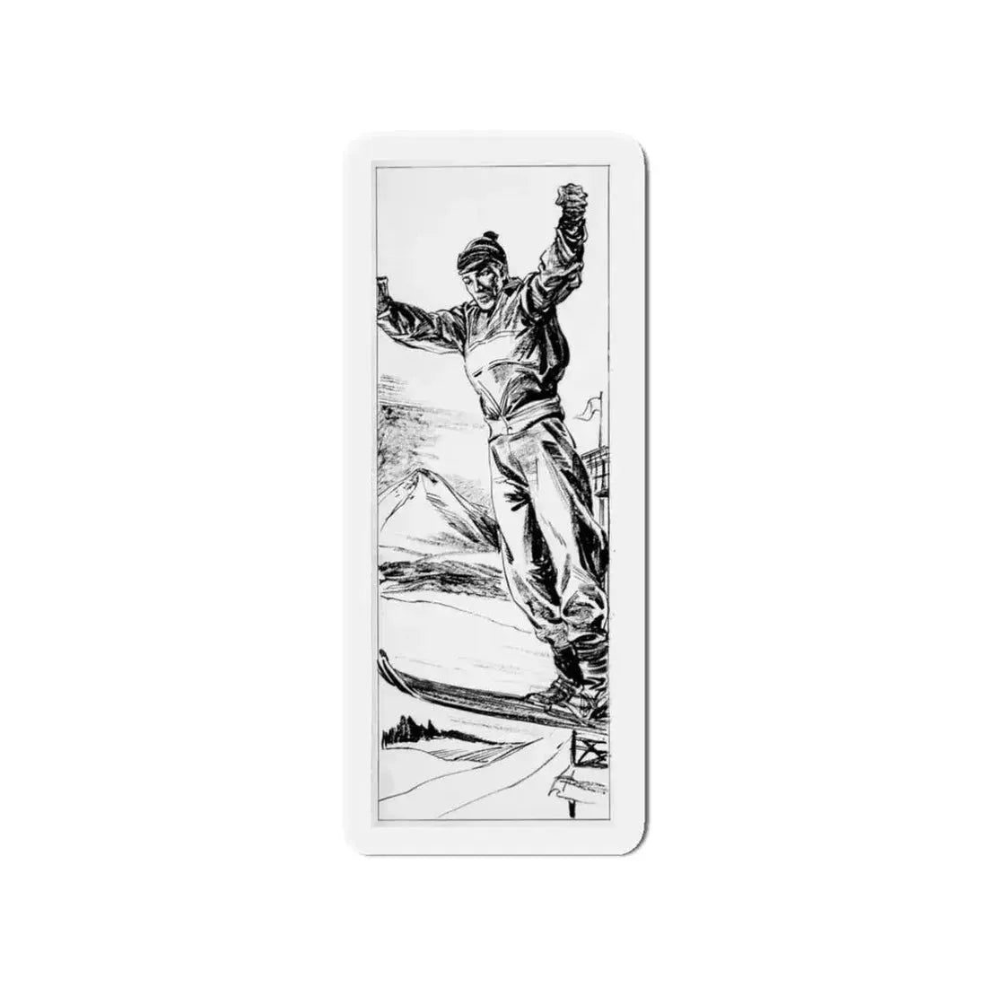 Group of six interior pulp illustrations (3) (Magazine Illustration) Refrigerator Magnet 3 Inch - The Sticker Space