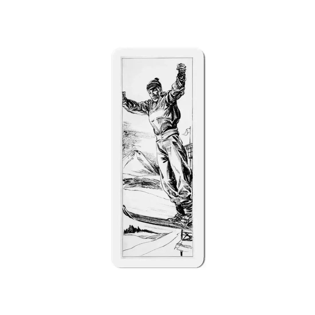 Group of six interior pulp illustrations (3) (Magazine Illustration) Refrigerator Magnet 6 Inch - The Sticker Space