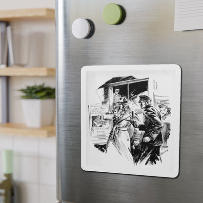 Group of six interior pulp illustrations (4) (Magazine Illustration) Refrigerator Magnet