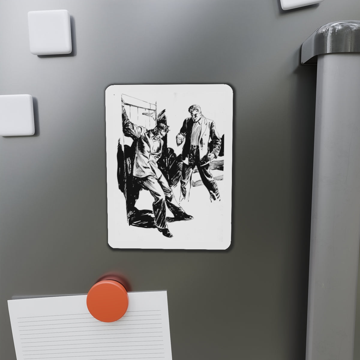 Group of six interior pulp illustrations (5) (Magazine Illustration) Refrigerator Magnet