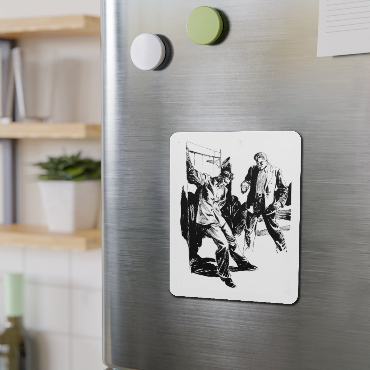 Group of six interior pulp illustrations (5) (Magazine Illustration) Refrigerator Magnet