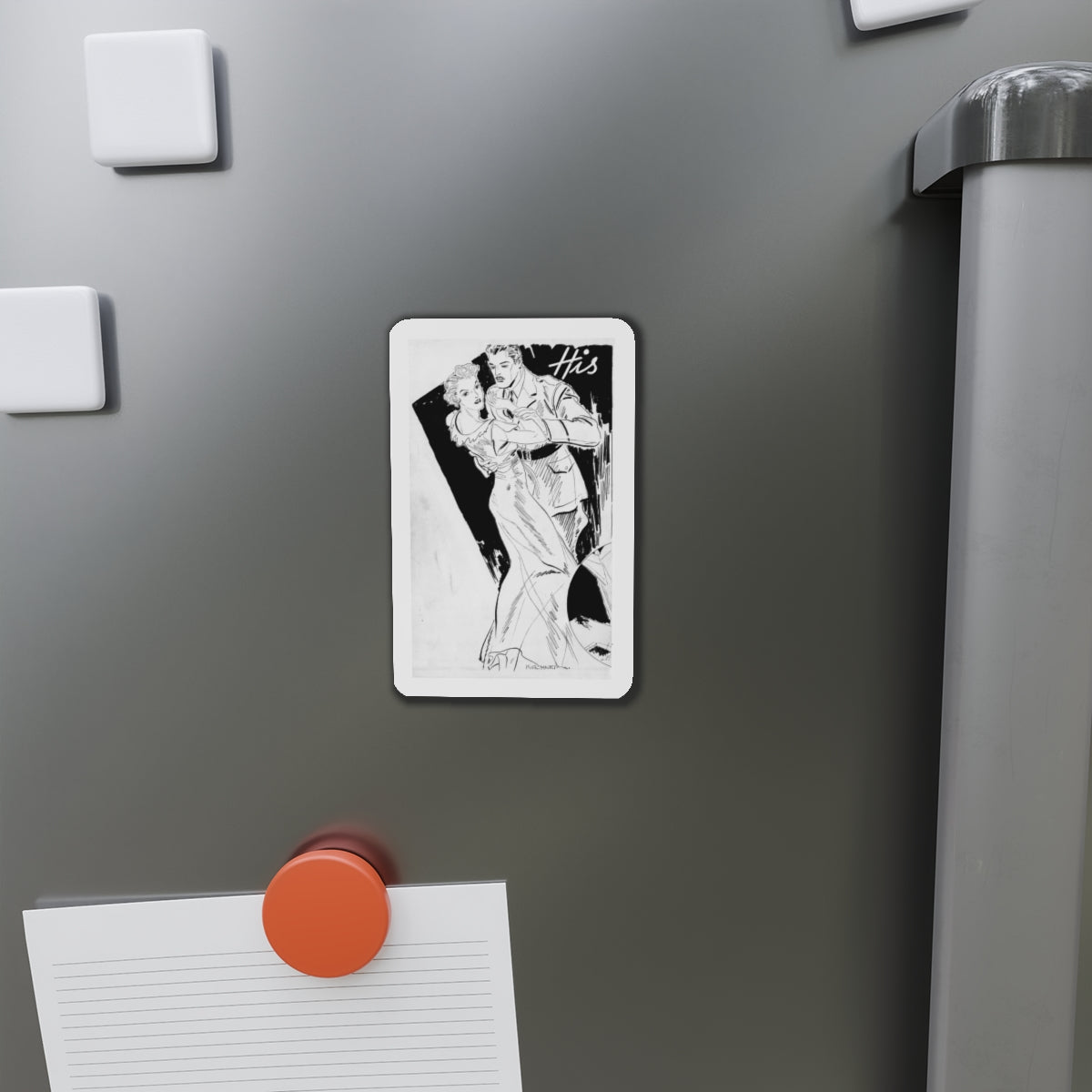 Group of six interior pulp illustrations (6) (Magazine Illustration) Refrigerator Magnet