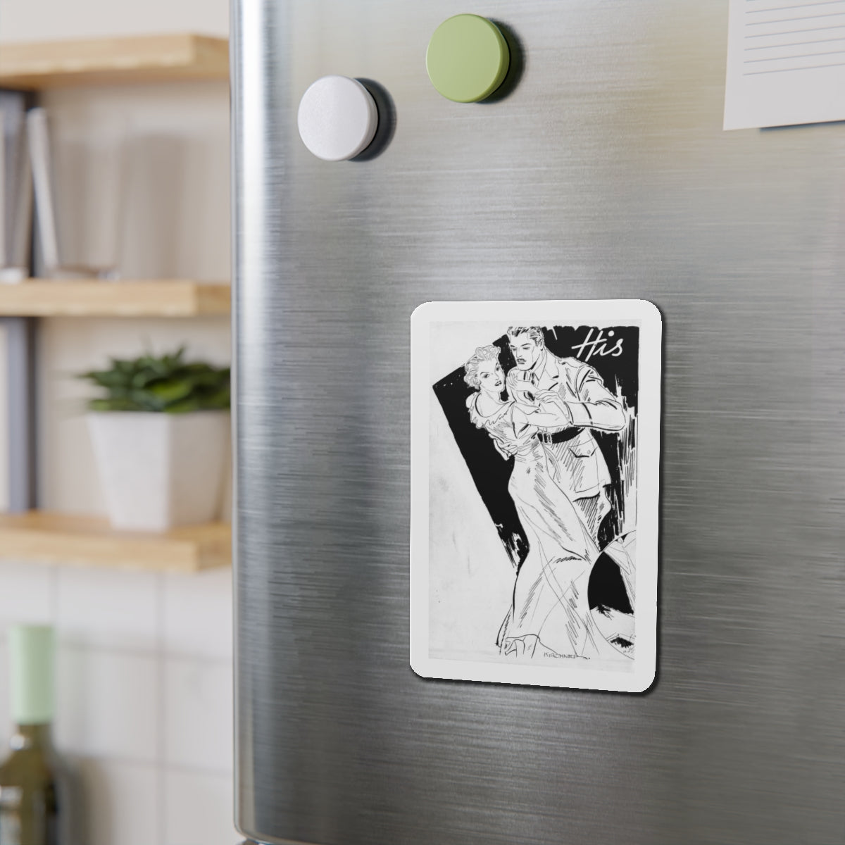 Group of six interior pulp illustrations (6) (Magazine Illustration) Refrigerator Magnet