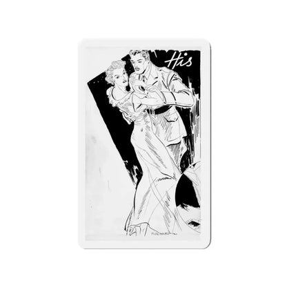Group of six interior pulp illustrations (6) (Magazine Illustration) Refrigerator Magnet 3 Inch - The Sticker Space