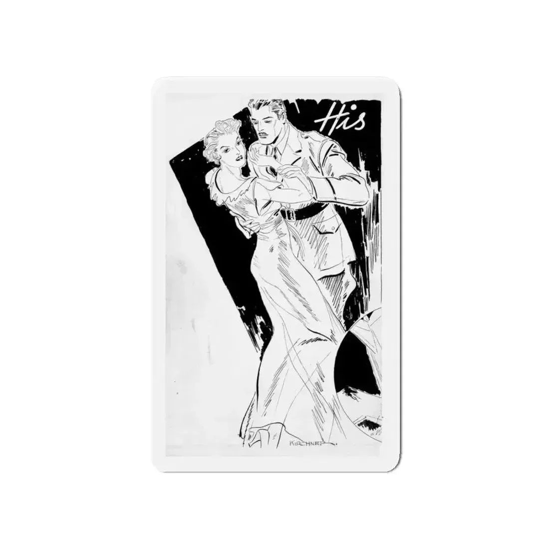 Group of six interior pulp illustrations (6) (Magazine Illustration) Refrigerator Magnet 4 Inch - The Sticker Space