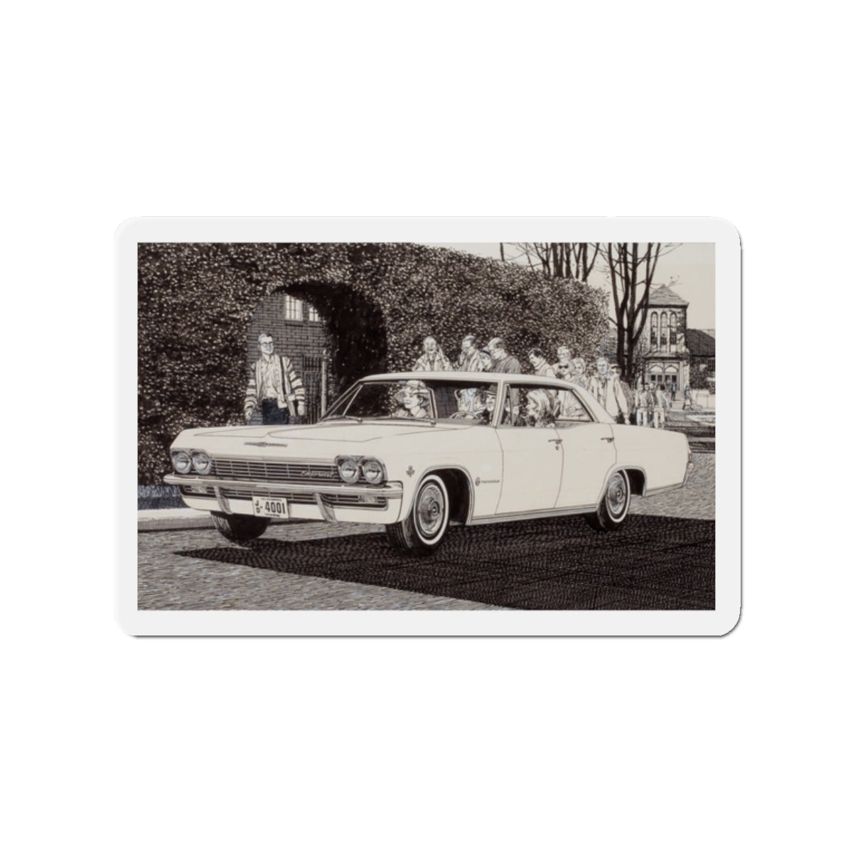 Group of Three Car Advertisements (1) (Magazine Illustration) Refrigerator Magnet