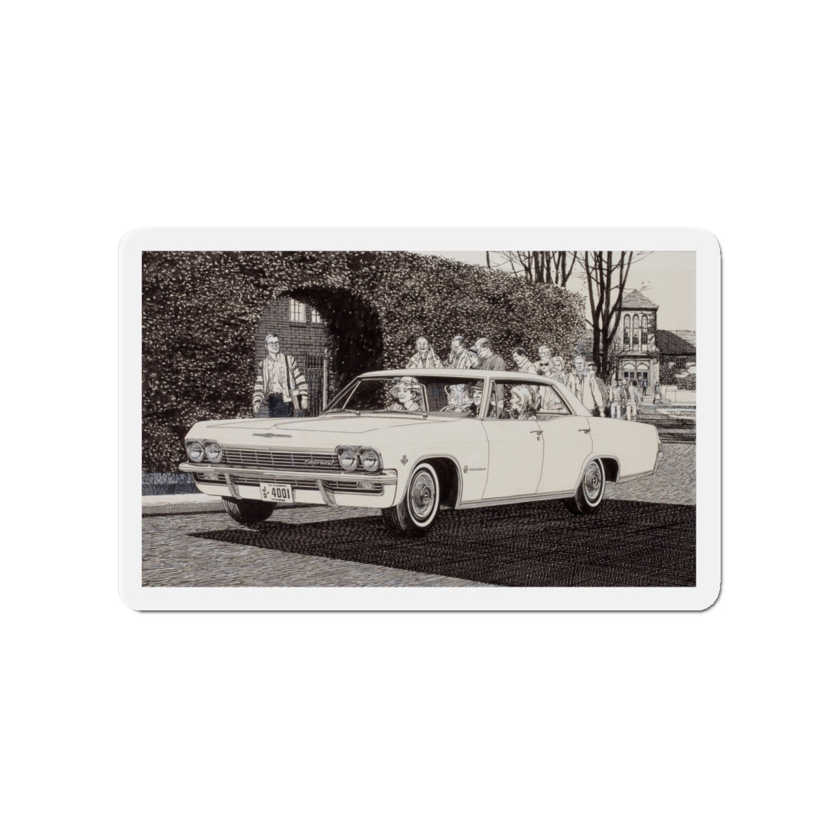 Group of Three Car Advertisements (1) (Magazine Illustration) Refrigerator Magnet