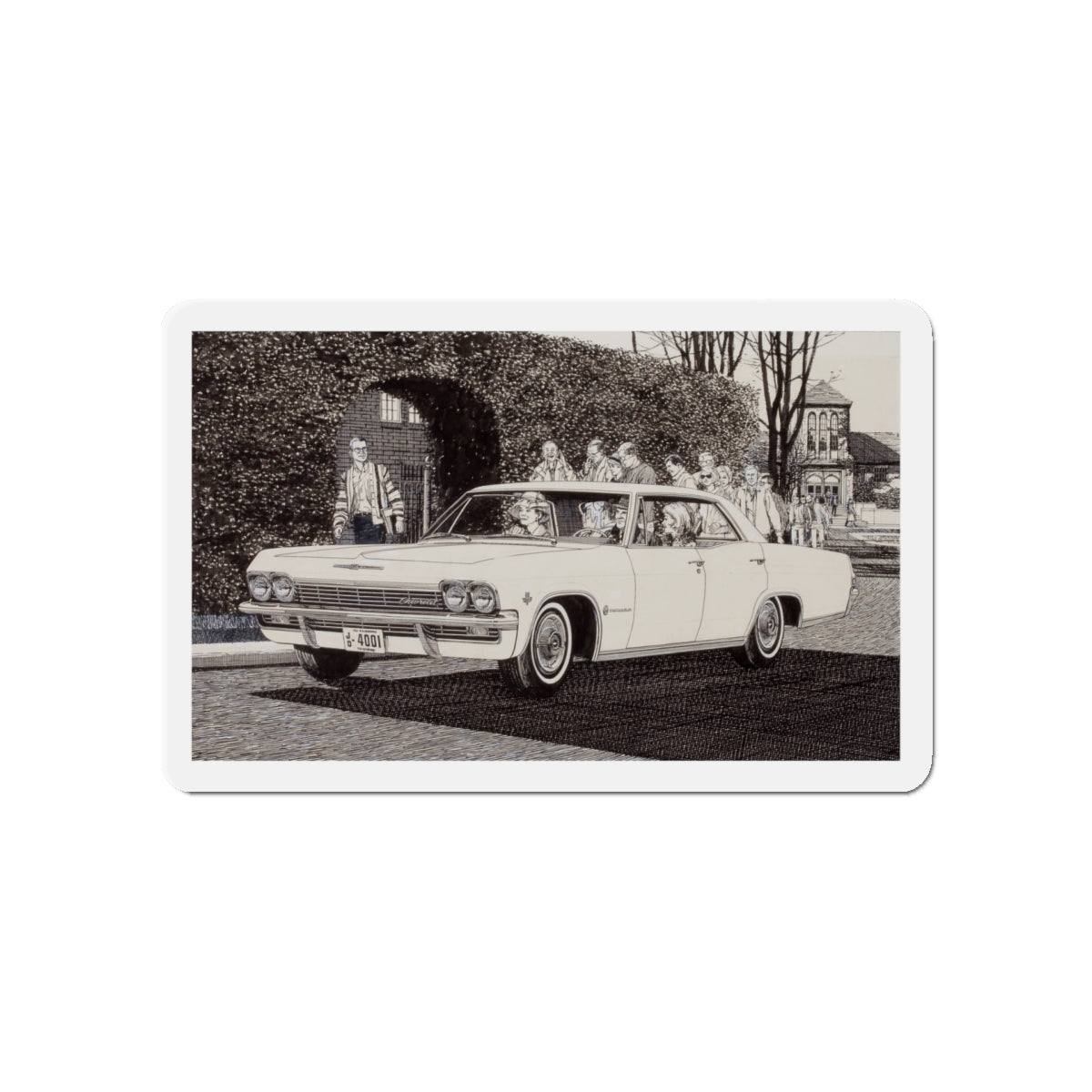 Group of Three Car Advertisements (1) (Magazine Illustration) Refrigerator Magnet