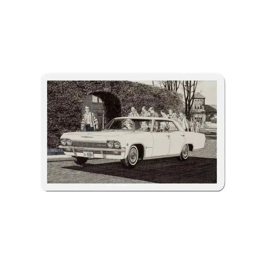 Group of Three Car Advertisements (1) (Magazine Illustration) Refrigerator Magnet 6 Inch Die-Cut - The Sticker Space