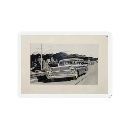 Group of Three Car Advertisements (3) (Magazine Illustration) Refrigerator Magnet - The Sticker Space