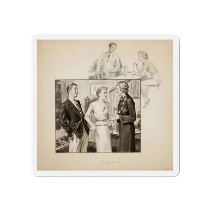 Group of three story illustrations (1) (Magazine Illustration) Refrigerator Magnet - The Sticker Space