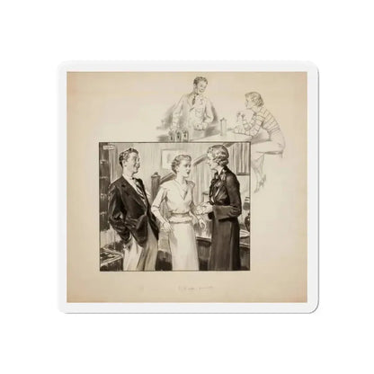 Group of three story illustrations (1) (Magazine Illustration) Refrigerator Magnet - The Sticker Space