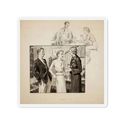 Group of three story illustrations (1) (Magazine Illustration) Refrigerator Magnet - The Sticker Space