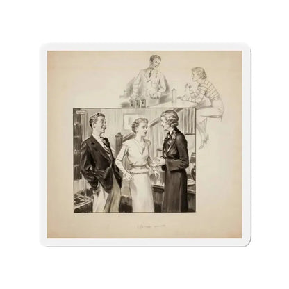 Group of three story illustrations (1) (Magazine Illustration) Refrigerator Magnet - The Sticker Space