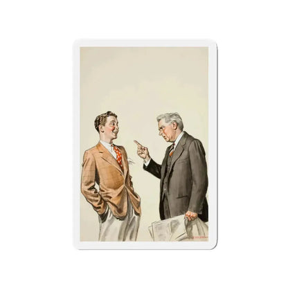 Group of three story illustrations (2) (Magazine Illustration) Refrigerator Magnet 3 Inch Die-Cut - The Sticker Space