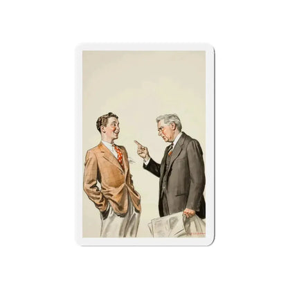 Group of three story illustrations (2) (Magazine Illustration) Refrigerator Magnet 5 Inch Die-Cut - The Sticker Space