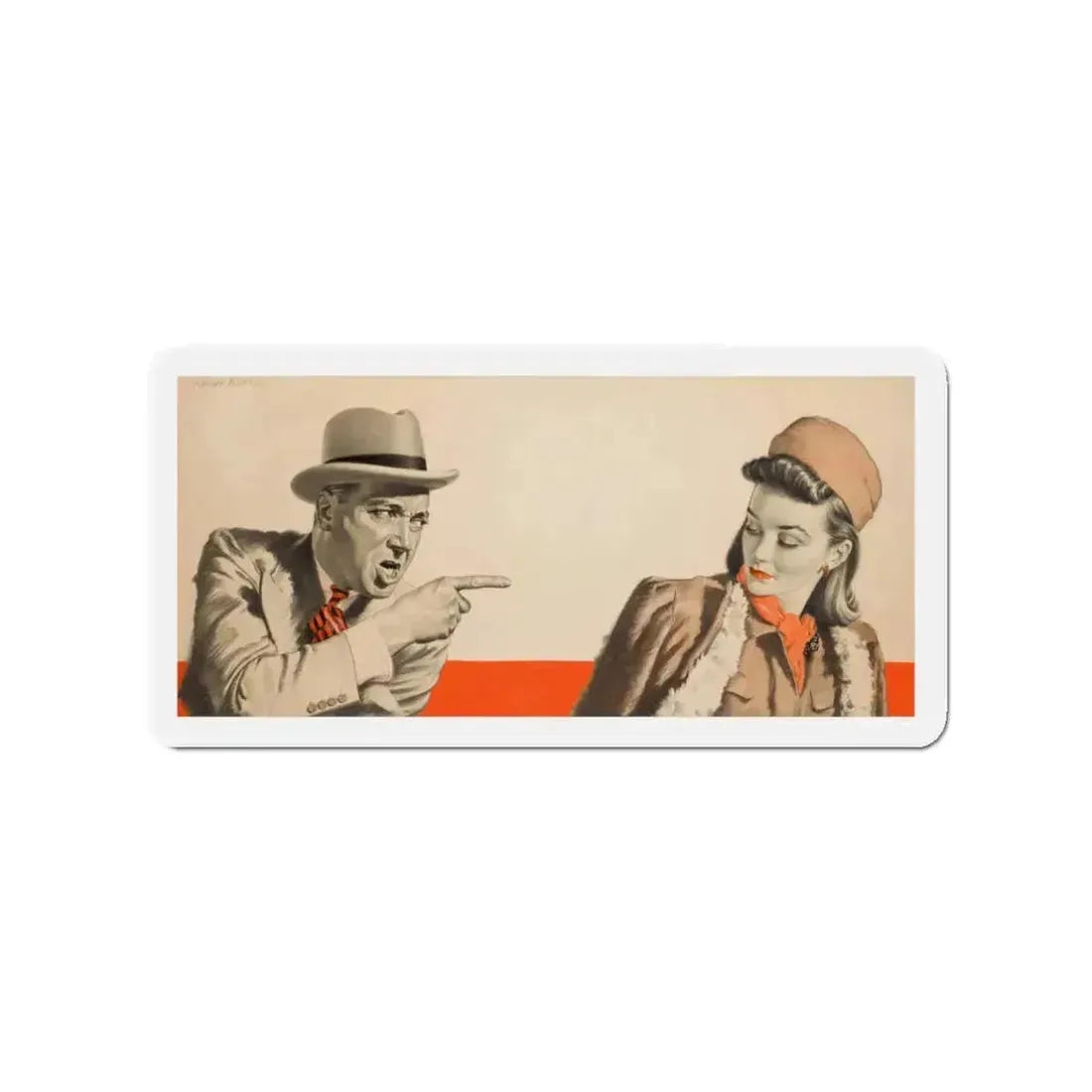 Group of three story illustrations (3) (Magazine Illustration) Refrigerator Magnet 3 Inch Die-Cut - The Sticker Space