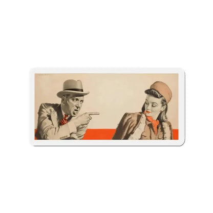 Group of three story illustrations (3) (Magazine Illustration) Refrigerator Magnet 3 Inch Die-Cut - The Sticker Space