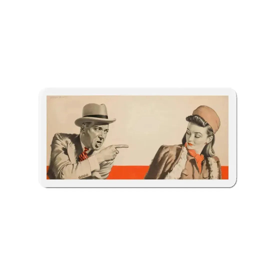 Group of three story illustrations (3) (Magazine Illustration) Refrigerator Magnet 4 Inch Die-Cut - The Sticker Space