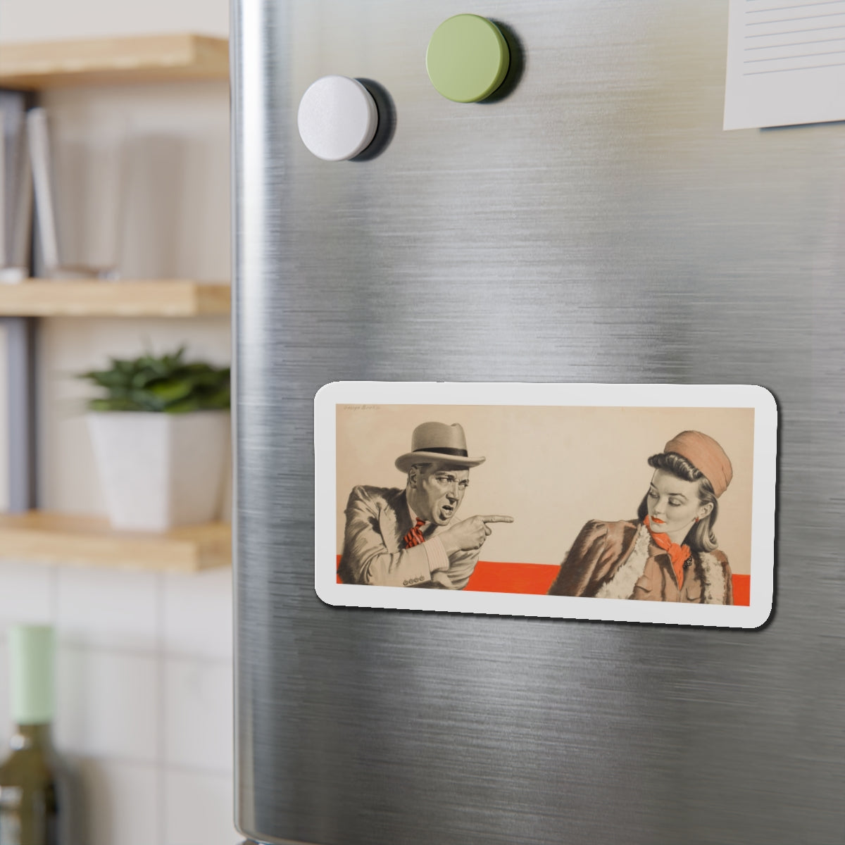 Group of three story illustrations (3) (Magazine Illustration) Refrigerator Magnet