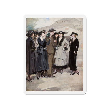 Group of Women and a Man (Magazine Illustration) Refrigerator Magnet