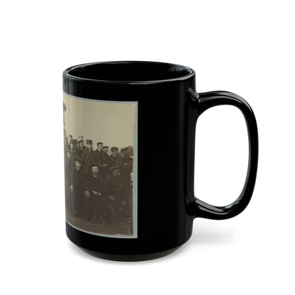 Group Portrait Of The Crew On The Deck Of An Ironclad (U.S. Civil War) Black Coffee Mug-The Sticker Space