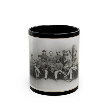 Group Portrait Showing Col. John Singleton Mosby And Some Members Of His Confederate Battalion (U.S. Civil War) Black Coffee Mug-11oz-The Sticker Space