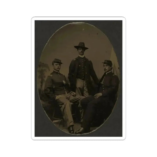 Group Shot, Officers of the 54Th Mass. Colored (U.S. Civil War) STICKER Vinyl Kiss-Cut Decal 2 Inch White - The Sticker Space