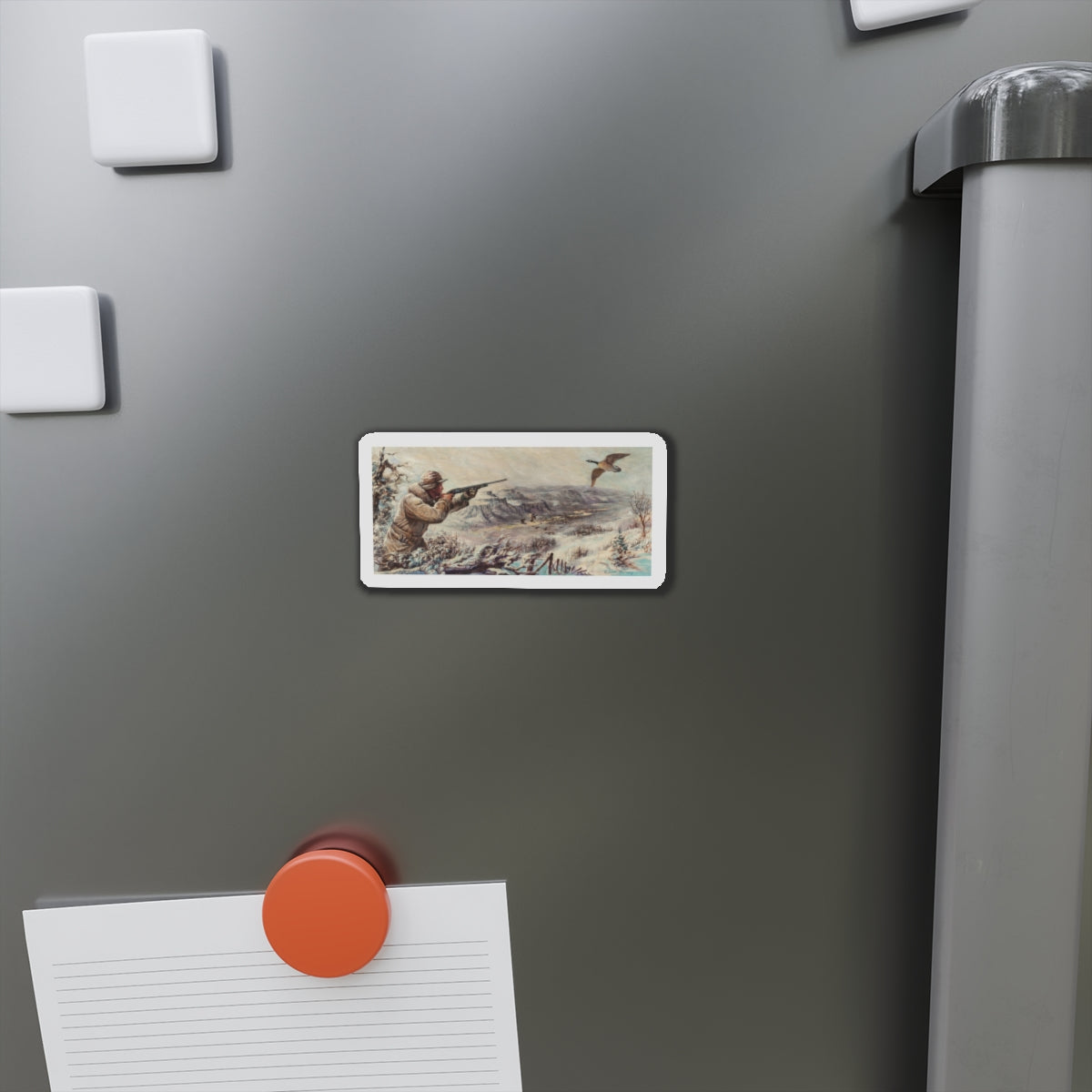 Grouse Shooting (Magazine Illustration) Refrigerator Magnet-The Sticker Space