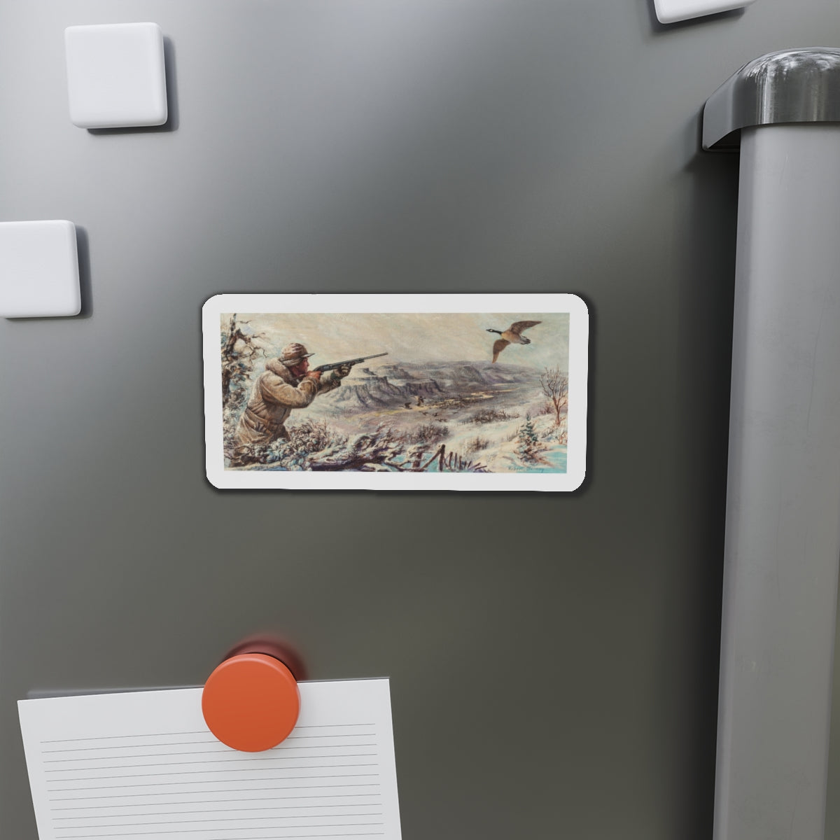 Grouse Shooting (Magazine Illustration) Refrigerator Magnet-The Sticker Space