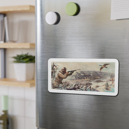 Grouse Shooting (Magazine Illustration) Refrigerator Magnet-The Sticker Space