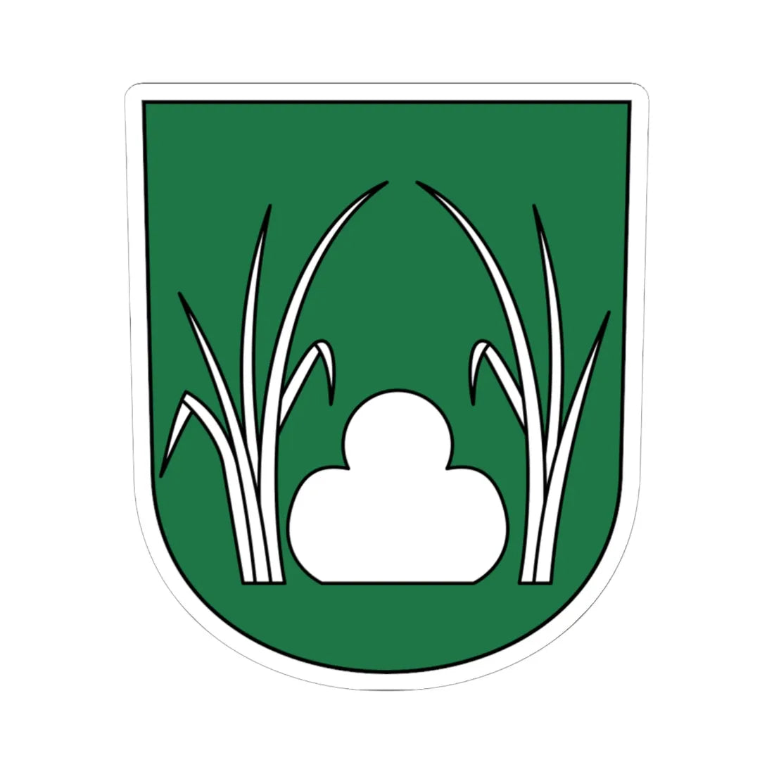 Grüt coat of arms (Switzerland) (Coat of Arms) STICKER Vinyl Kiss-Cut Decal 6 Inch White - The Sticker Space