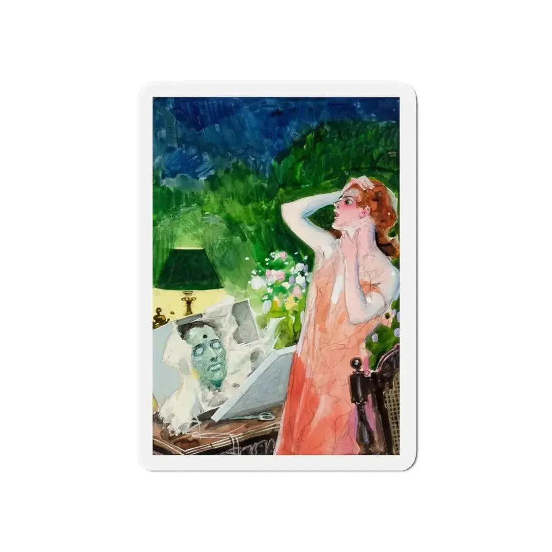 Gruesome Pulp Style (c. 1940s) (Magazine Illustration) Refrigerator Magnet - The Sticker Space