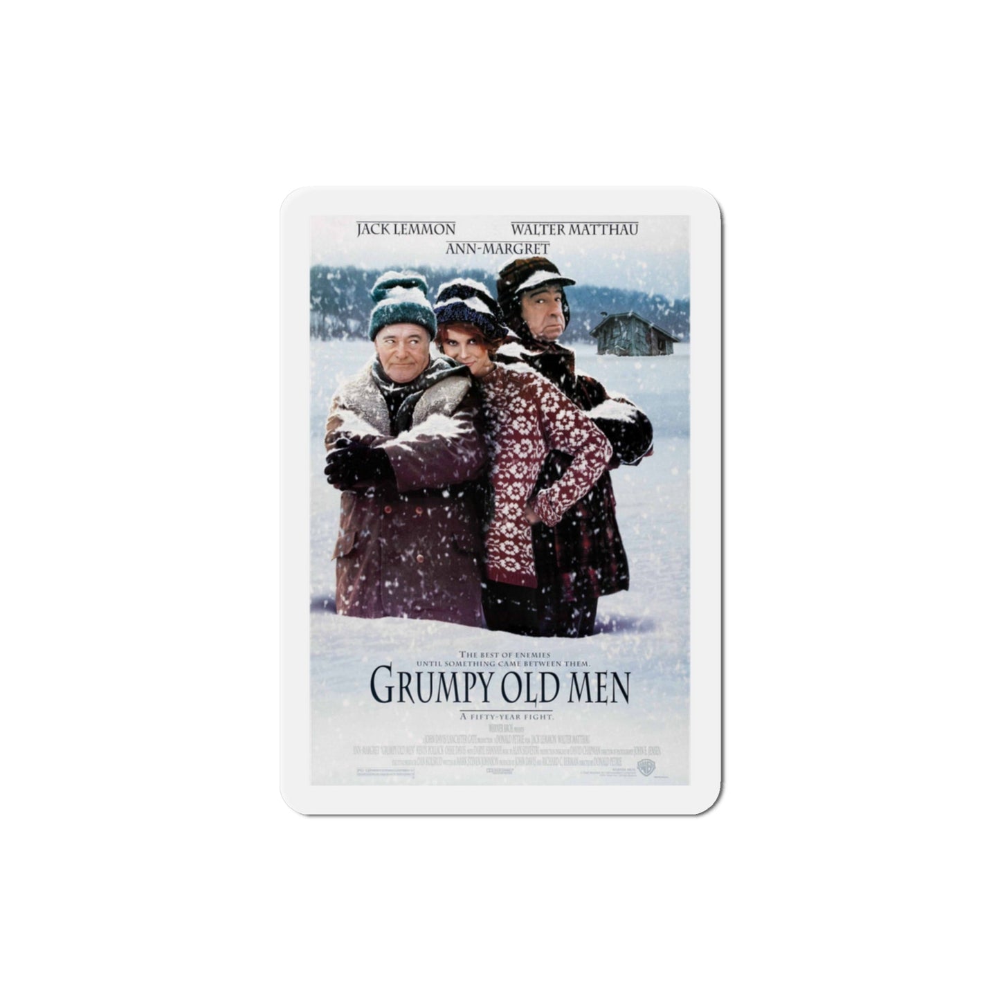 Grumpy Old Men 1993 Movie Poster Die-Cut Magnet-3" x 3"-The Sticker Space