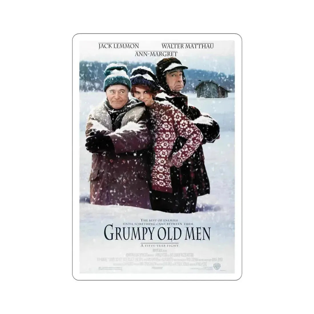 Grumpy Old Men 1993 Movie Poster STICKER Vinyl Die-Cut Decal 4 Inch - The Sticker Space