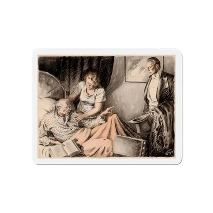 Grumpy Patient (Magazine Illustration) Refrigerator Magnet 5 Inch Die-Cut - The Sticker Space