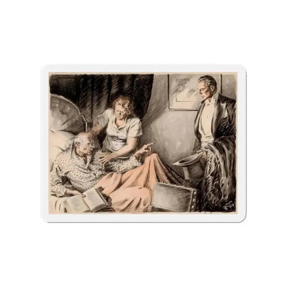 Grumpy Patient (Magazine Illustration) Refrigerator Magnet - The Sticker Space