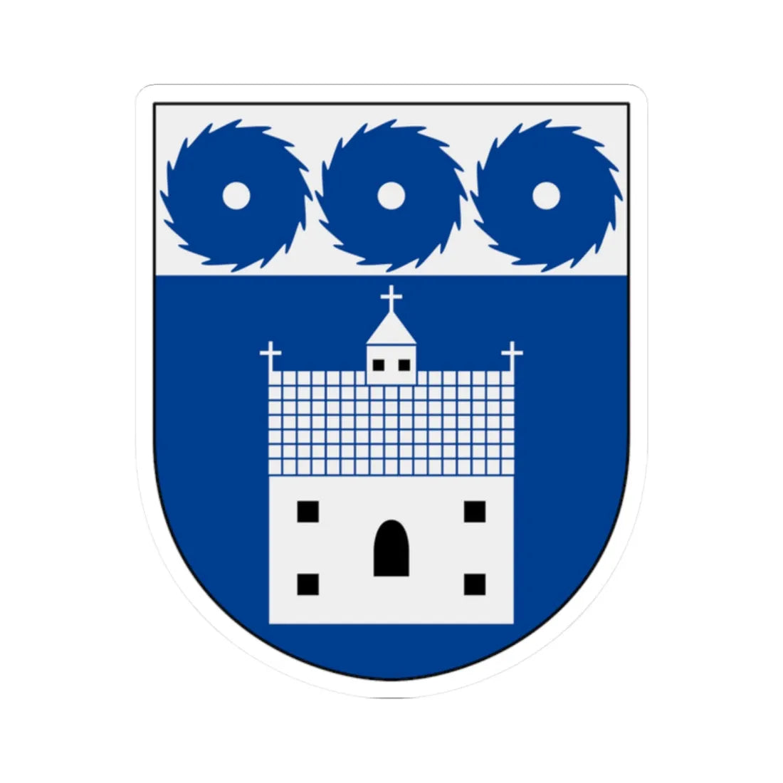 Grums vapen alternativ (Sweden) (Coat of Arms) STICKER Vinyl Kiss-Cut Decal 2 Inch White - The Sticker Space