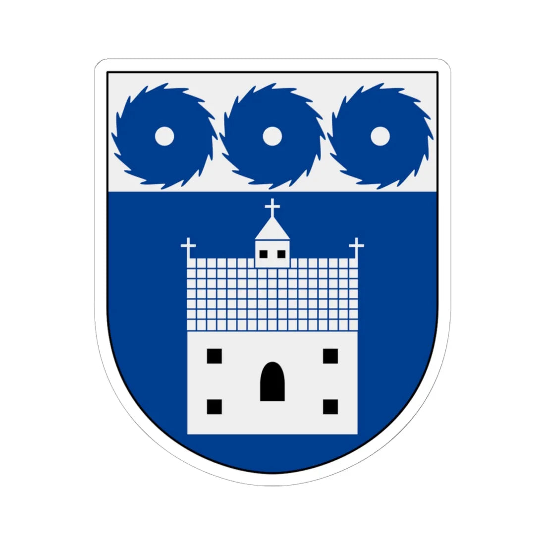 Grums vapen alternativ (Sweden) (Coat of Arms) STICKER Vinyl Kiss-Cut Decal 6 Inch White - The Sticker Space