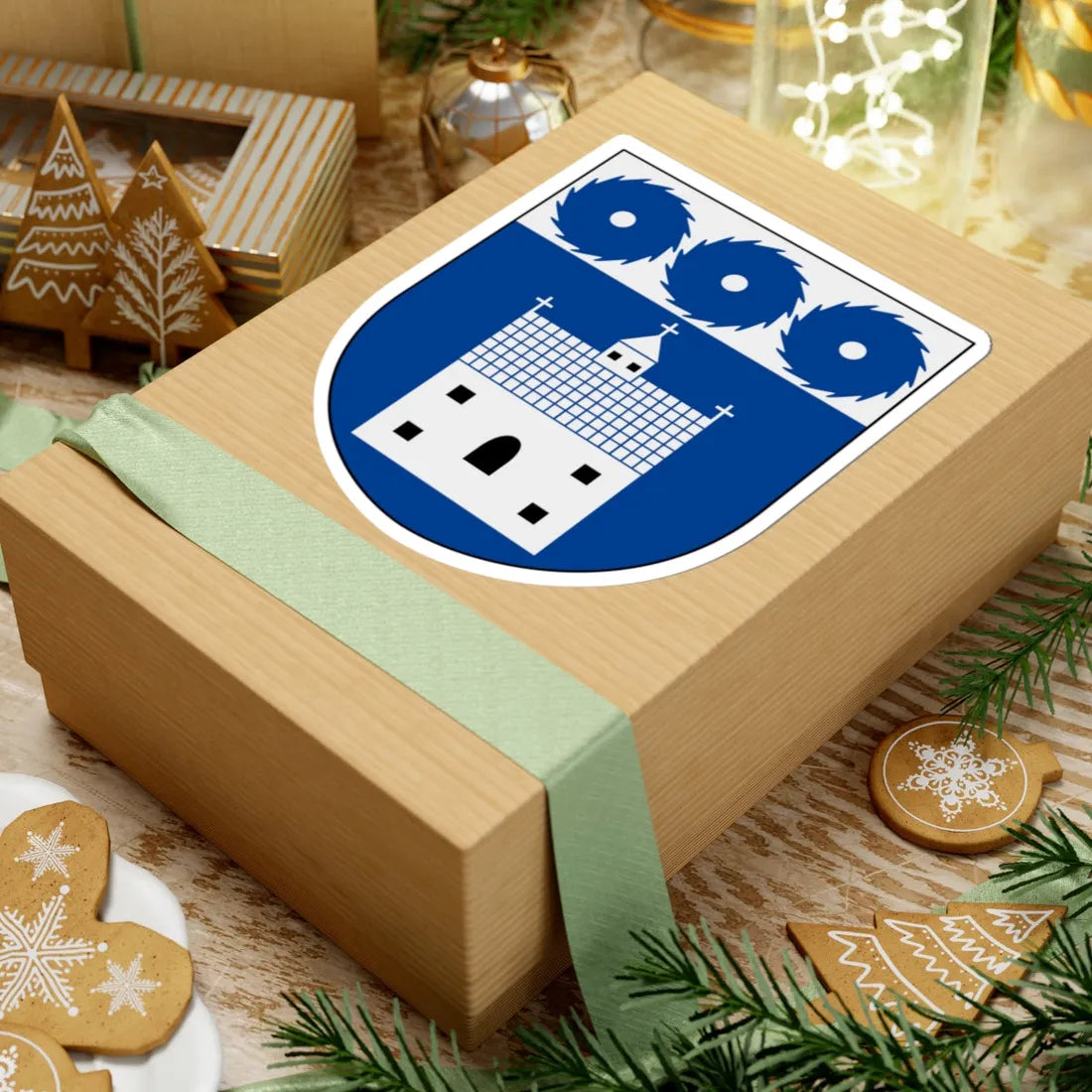 Grums vapen alternativ (Sweden) (Coat of Arms) STICKER Vinyl Kiss-Cut Decal - The Sticker Space