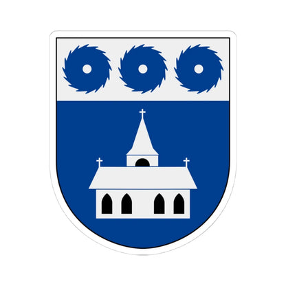 Grums vapen (Sweden) (Coat of Arms) STICKER Vinyl Kiss-Cut Decal 4 Inch White - The Sticker Space
