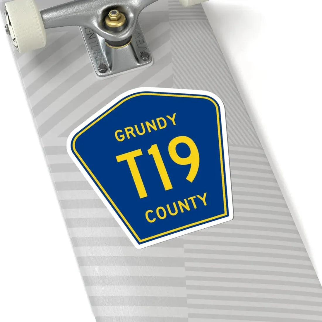 Grundy County Route T19 IA (Iowa) (Road Sign) STICKER Vinyl Kiss-Cut Decal - The Sticker Space