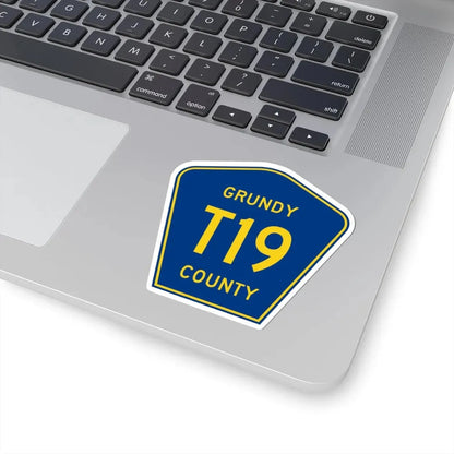 Grundy County Route T19 IA (Iowa) (Road Sign) STICKER Vinyl Kiss-Cut Decal - The Sticker Space