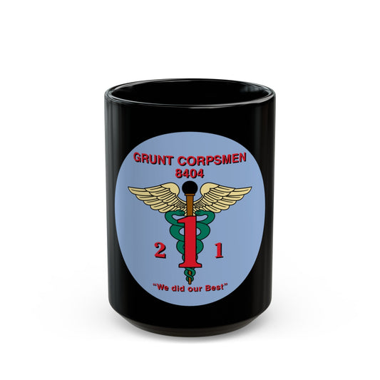 Grunt Corpsmen (USMC) Black Coffee Mug-15oz-The Sticker Space