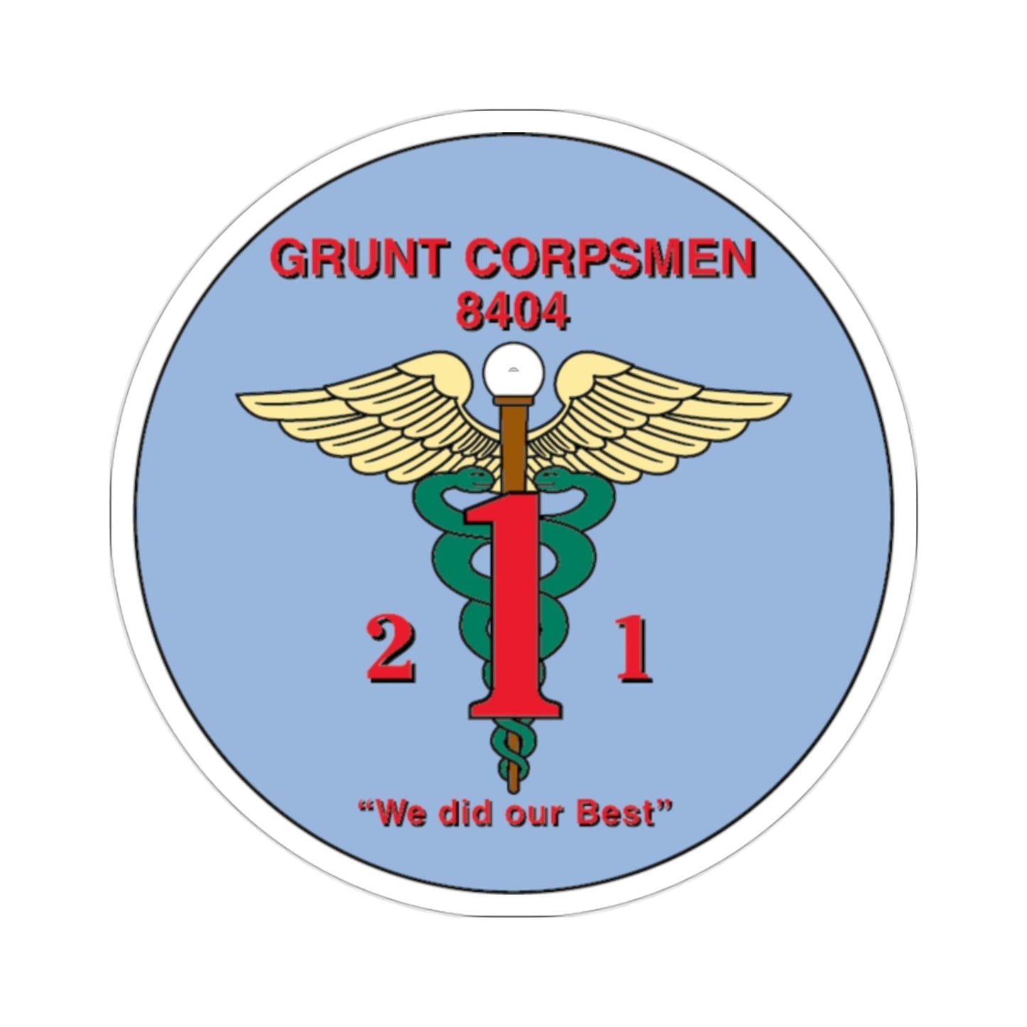 Grunt Corpsmen (USMC) STICKER Vinyl Die-Cut Decal-2 Inch-The Sticker Space